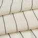 Ecru Viscose with Black Diplomatic Stripe – Italian Designer Deadstock-Fabric-FabricSight