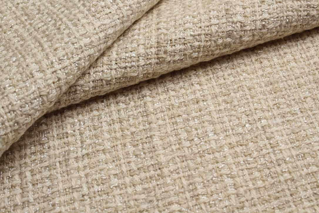 Ecru Wool-Blend Tweed – Premium Spanish Deadstock, Soft & Structured-Fabric-FabricSight