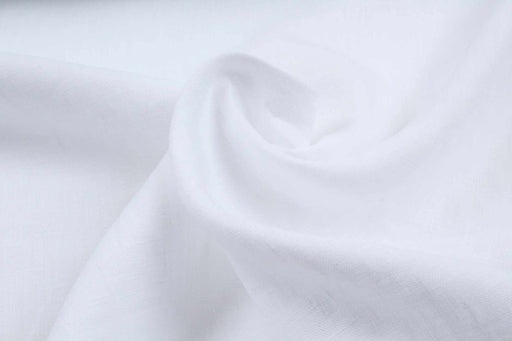 European Flax Washed Luxury Linen - Optical White (1.5 Mts Remnant)-Remnant-FabricSight