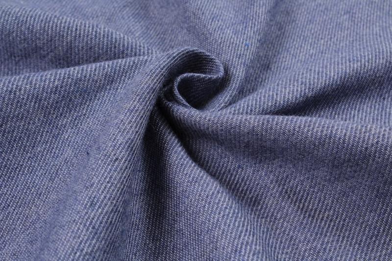 Extra Soft Cotton Double Face Twill - Blue/Grey-Fabric-FabricSight