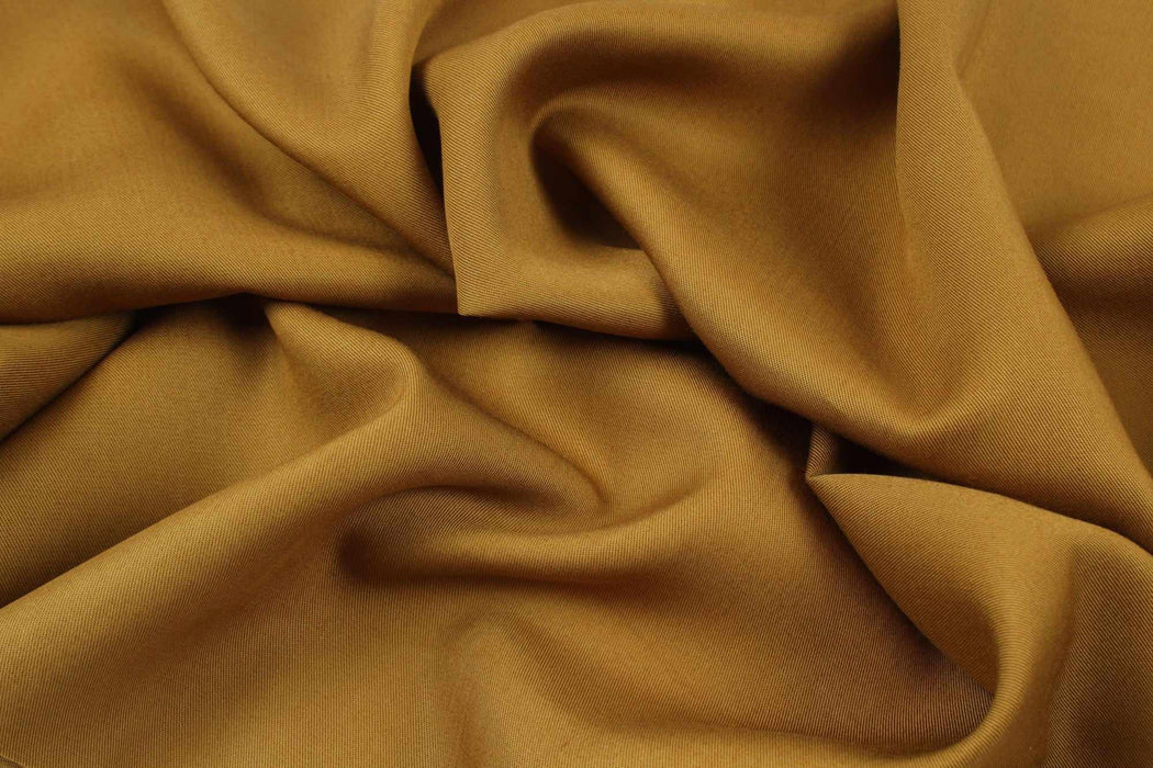 Extra Soft Tencel™ Twill – Fluid Elegance - Olive Oil - Remnant-Remnant-FabricSight