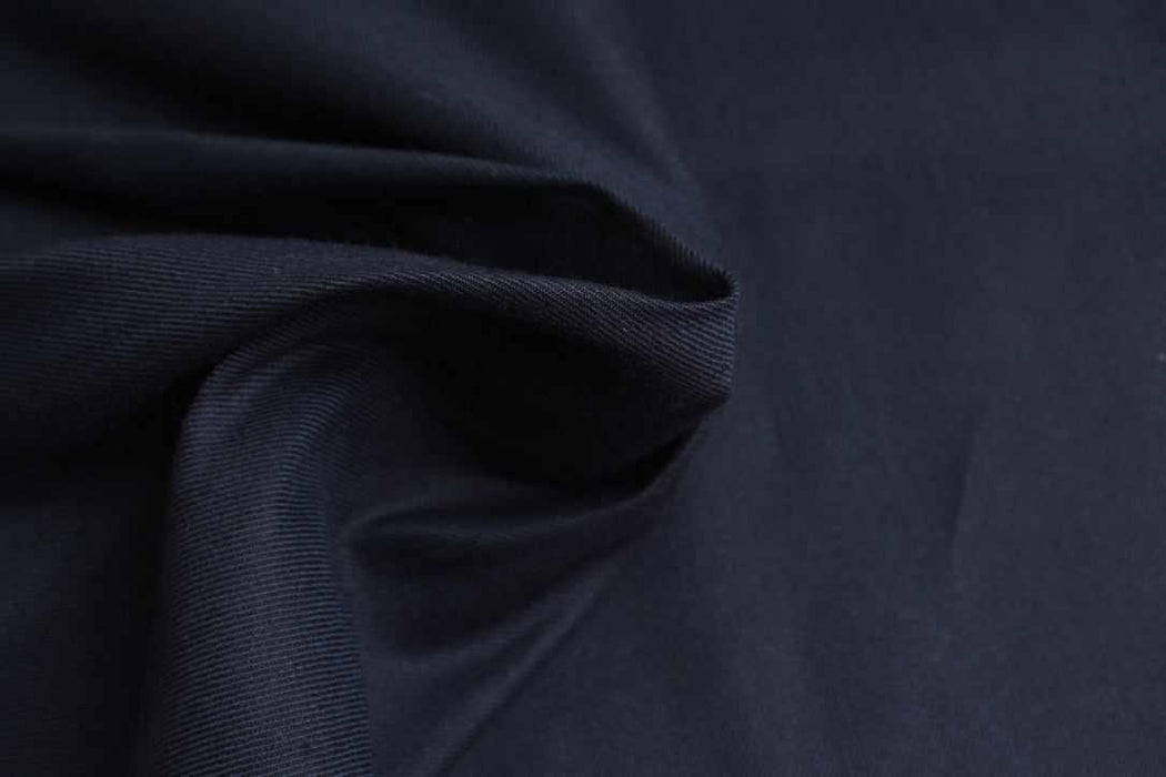 swatch-Stretch Linen Viscose Twill – Unwashed – European Flax® – Dark Navy