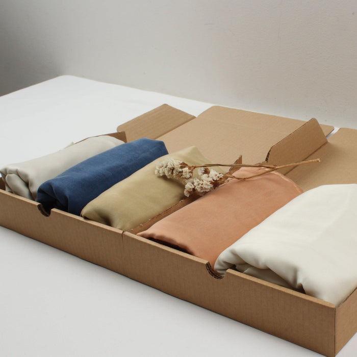 Fabrics Box - Cupro Sea Sand Selection - Aqua-Fabric-FabricSight