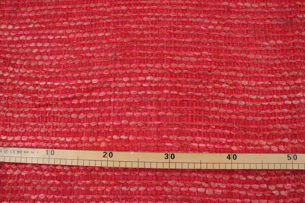 Fancy Cotton Wool Tweed - Heavy-Weight - Red-Fabric-FabricSight
