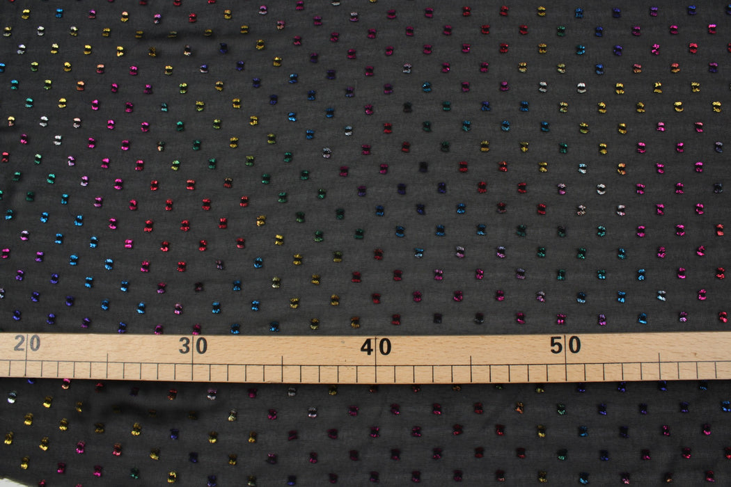 Fancy Gauze Fabric - Multicolor Dots-Fabric-FabricSight