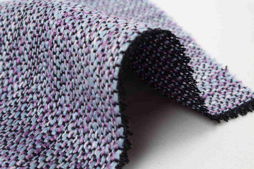 Fancy Multicolor Tweed Stripes - Viscose Blend - 11 Colors Available-Fabric-FabricSight