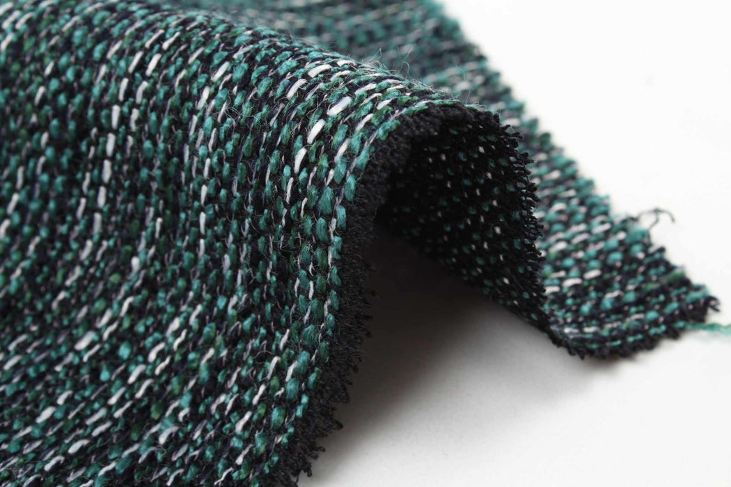 Fancy Multicolor Tweed Stripes - Viscose Blend - 11 Colors Available-Fabric-FabricSight