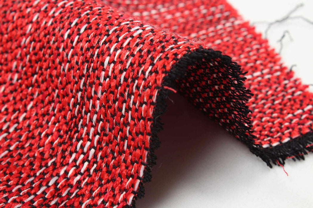 Fancy Multicolor Tweed Stripes - Viscose Blend - 11 Colors Available-Fabric-FabricSight