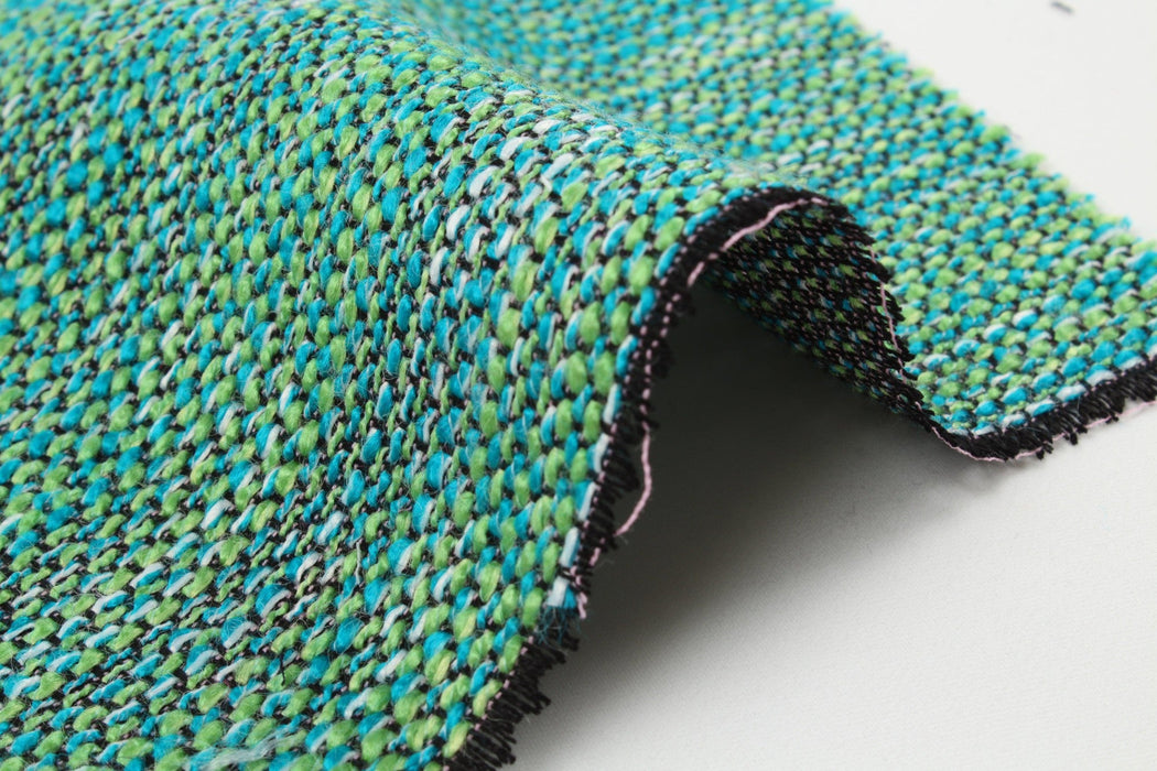 Fancy Multicolor Tweed Stripes - Viscose Blend - 11 Colors Available-Fabric-FabricSight