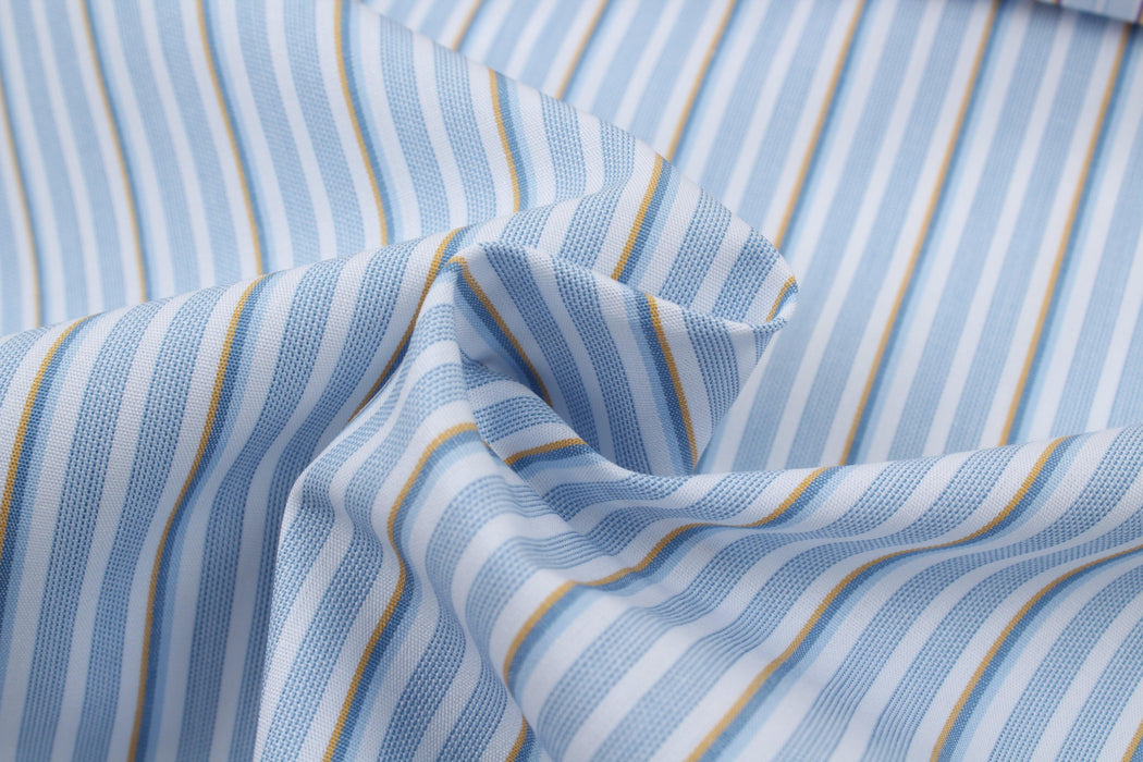 Fancy Organic Cotton Stripes Poplin - 6 Variants Available-Fabric-FabricSight