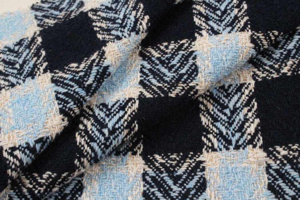 Fancy Recycled Wool Tweed - Checks-Fabric-FabricSight