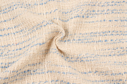 Fancy Slubbed Cotton Tweed - Blue-Fabric-FabricSight