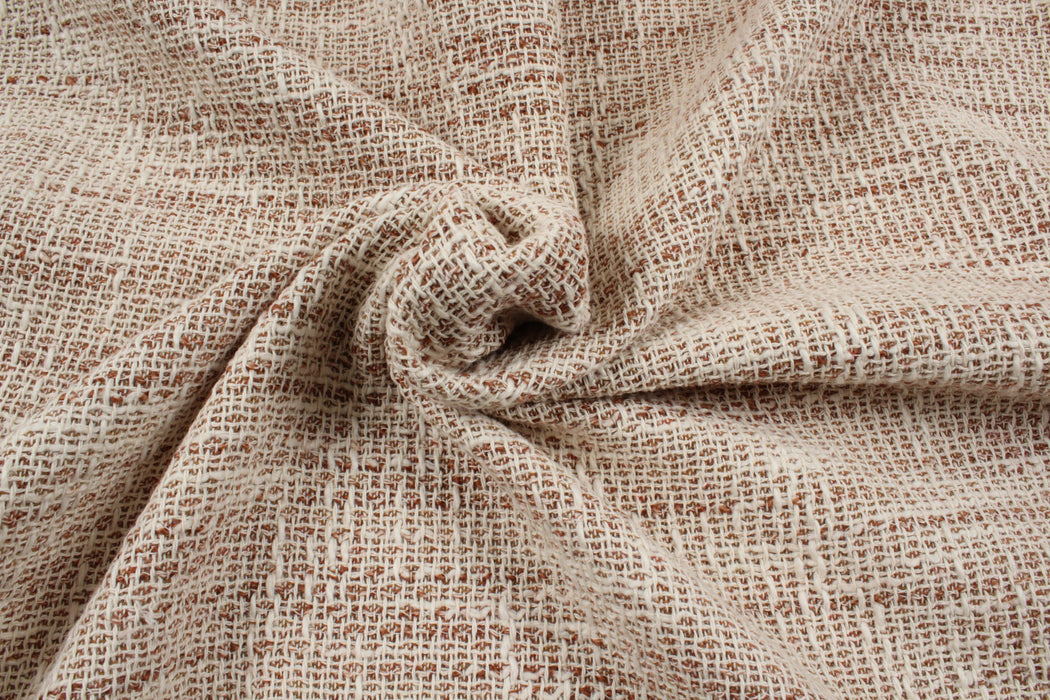 Fancy Slubbed Cotton Tweed - Brown-Surplus-FabricSight