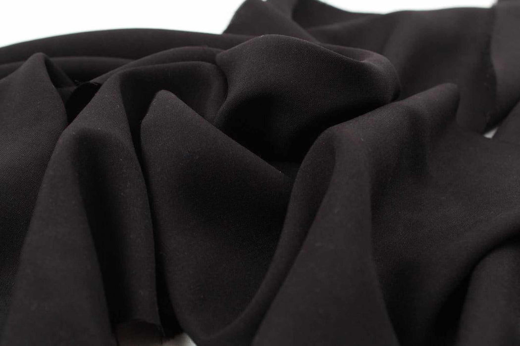 Fine Touch Shirting Viscose - Black (Remnant)-Remnant-FabricSight