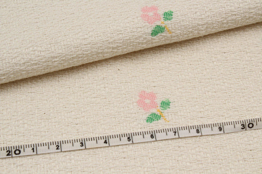 Floral Cotton Tweed Jacquard-Fabric-FabricSight
