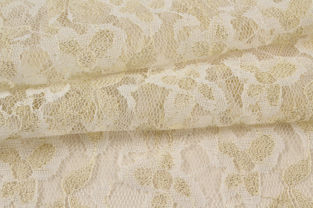 Floral Lace with Lurex-Fabric-FabricSight