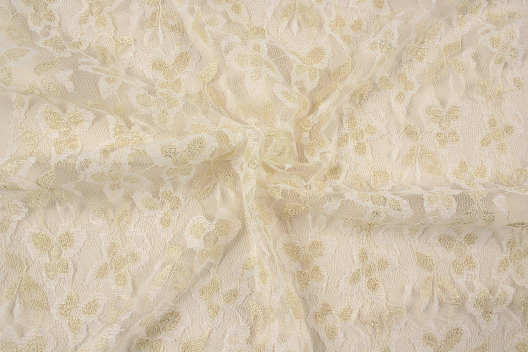 Floral Lace with Lurex-Fabric-FabricSight