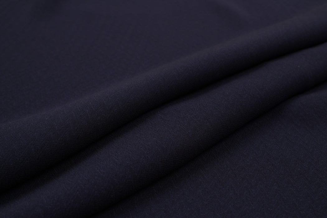 Fluid Viscose Jacquard for Blouses - Navy-Fabric-FabricSight