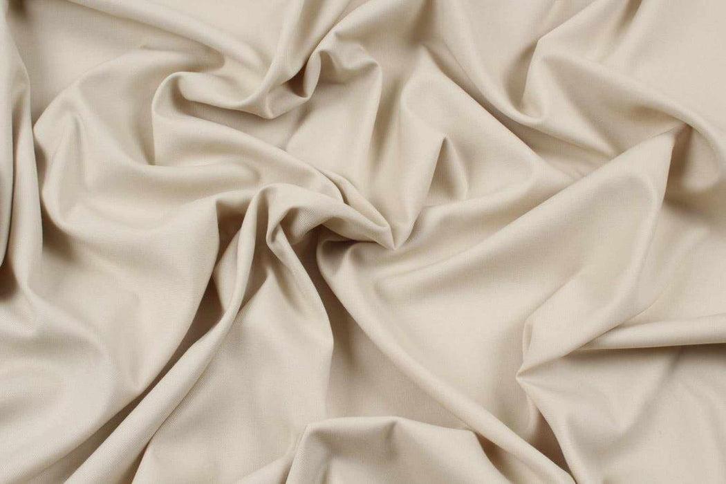 Formal Twill for Suits, Recycled Polyester - ARAGON - Ivory (1 Meter Remnant)-Remnant-FabricSight