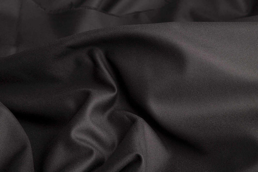Formal Twill for Suits - TORDERA - Black (1 Meter Remnant)-Remnant-FabricSight