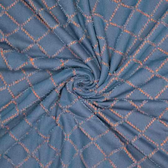 Geometric Broken Denim – Recycled Cotton Blend-Fabric-FabricSight