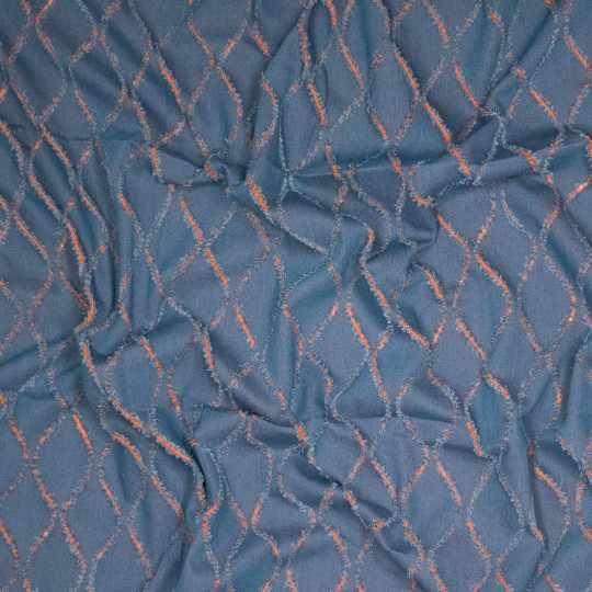 Geometric Broken Denim – Recycled Cotton Blend-Fabric-FabricSight