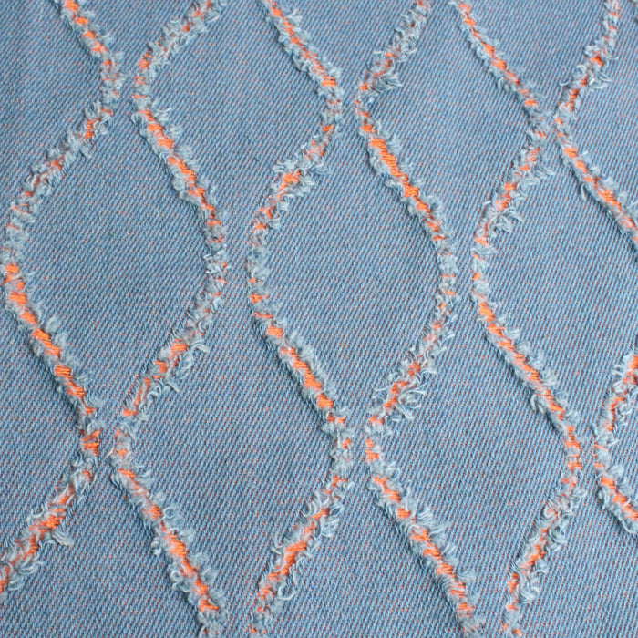 Geometric Broken Denim – Recycled Cotton Blend-Fabric-FabricSight