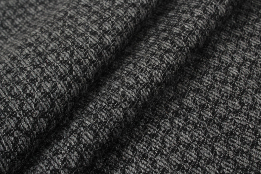 Geometric Recycled Wool for Coats-Fabric-FabricSight