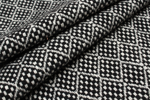 Geometrical Jacquard Recycled Wool - Double Face-Fabric-FabricSight