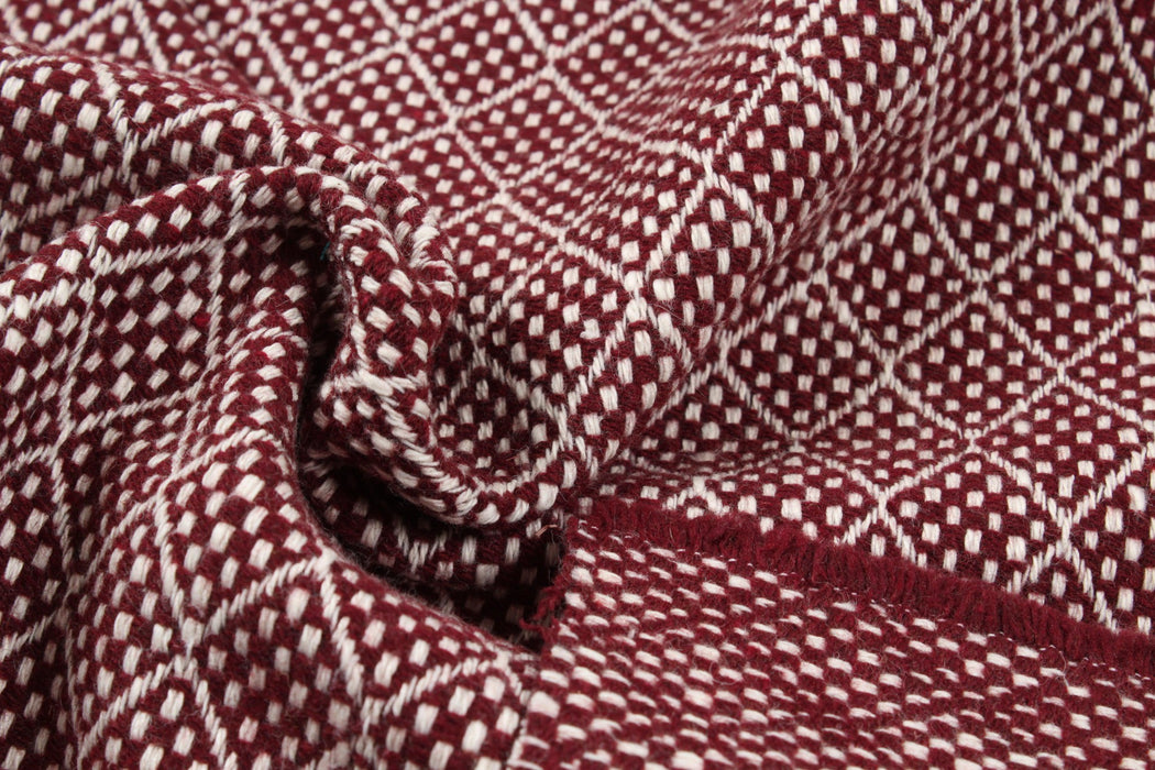 Geometrical Jacquard Recycled Wool - Double Face-Fabric-FabricSight