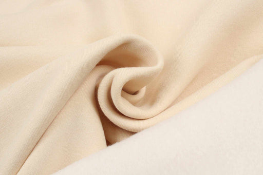 Heavy Brushed Fleece - Organic and Recycled Fibers - Cream (Remnant)-Remnant-FabricSight