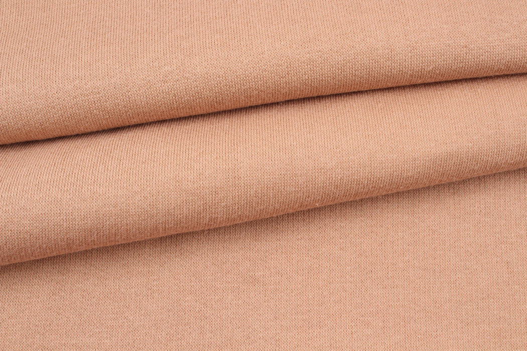 Heavy Brushed Organic Cotton Fleece - Dusty Rose-Fabric-FabricSight
