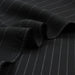 Heavy Double Face Twill Stripes for Suits - Polyester Blend - Black-Fabric-FabricSight