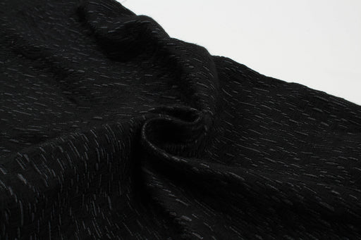 Heavy Jacquard for Jackets - Geometric Pattern - Black-Fabric-FabricSight