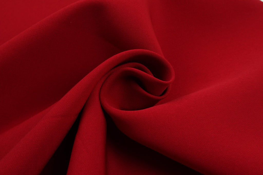 Heavyweight Cady Fabric with Interlining - Red