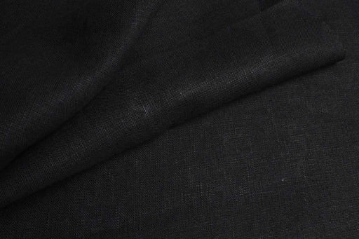 Heavyweight Linen Fabric – 100% European Flax® – Black & Brown-Fabric-FabricSight