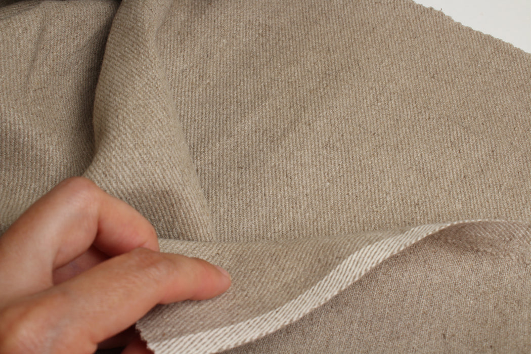 Heavyweight Linen Twill – European Flax® – Natural Linen Fabric-Fabric-FabricSight