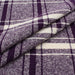 Heavyweight Tartan Checks Wool for Coats - Purple and White-Fabric-FabricSight