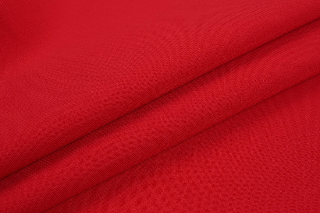 Heavyweight Viscose Jersey Crepe - Bi-stretch - Red-Fabric-FabricSight