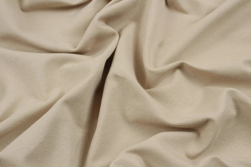 Knitted Cotton Twill - Beige (1 METER REMNANT)-Remnant-FabricSight