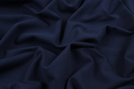 Knitted Cotton Twill - Blue (1 METER REMNANT)-Remnant-FabricSight