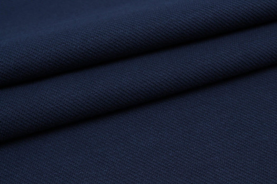 Knitted Cotton Twill - Blue-Fabric-FabricSight