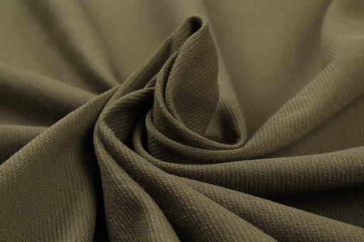 Knitted Cotton Twill - Khaki (Remnant)-Remnant-FabricSight