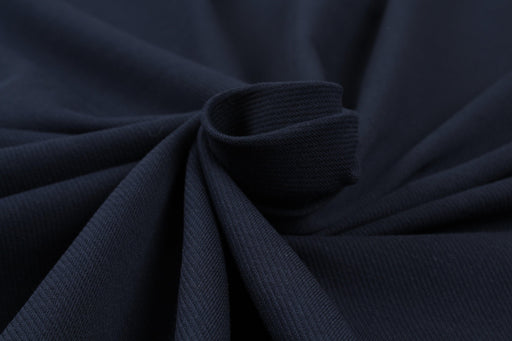 Knitted Cotton Twill - Navy-Fabric-FabricSight