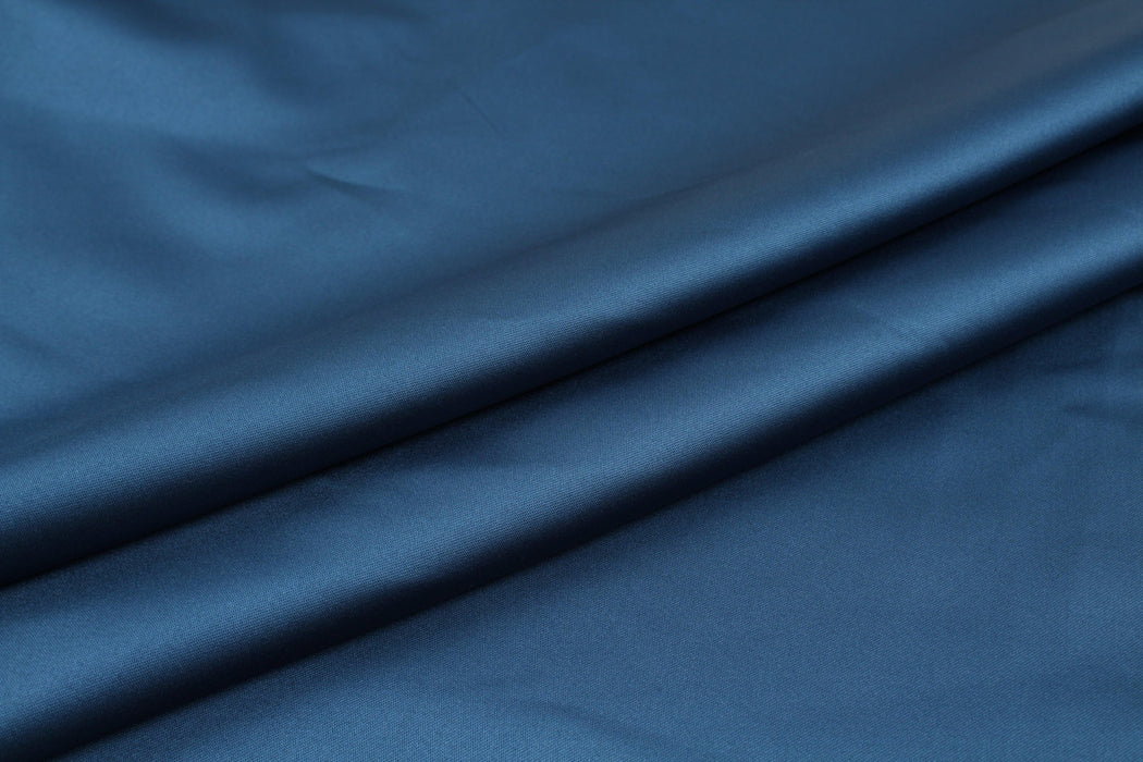 Light Blue Polyester Satin for Dresses - Silky Look-Fabric-FabricSight