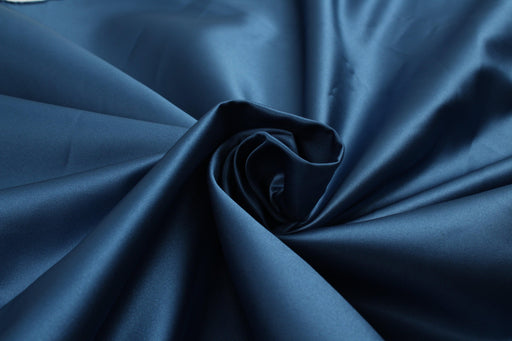 Light Blue Polyester Satin for Dresses - Silky Look-Fabric-FabricSight