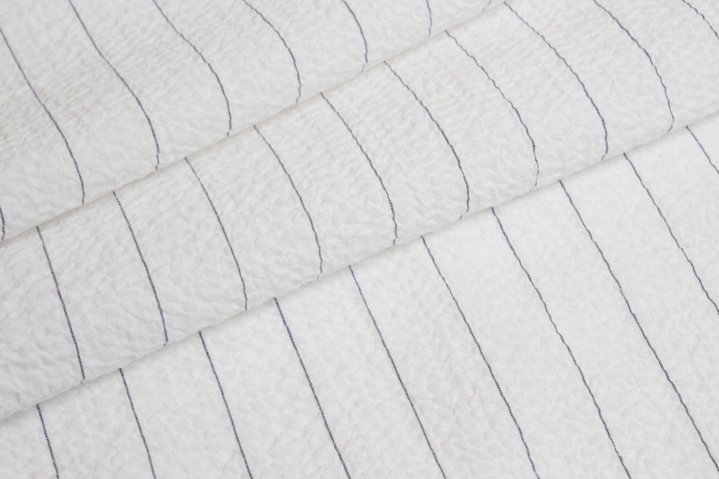 Light Cotton Seersucker - Stripes - 4 Variants Available-Fabric-FabricSight