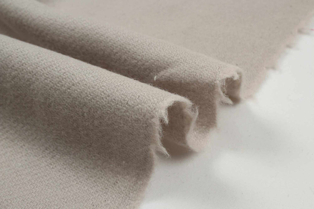 Light Grey Wool Fabric for Outwear - Mid-Weight-Fabric-FabricSight