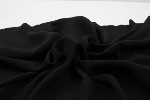 Light Silk Acetate Crepe de Chine - Black-Fabric-FabricSight