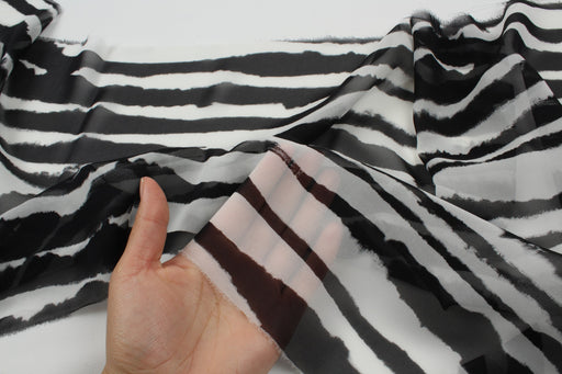 Light Silk Georgette - Zebra Print-Fabric-FabricSight
